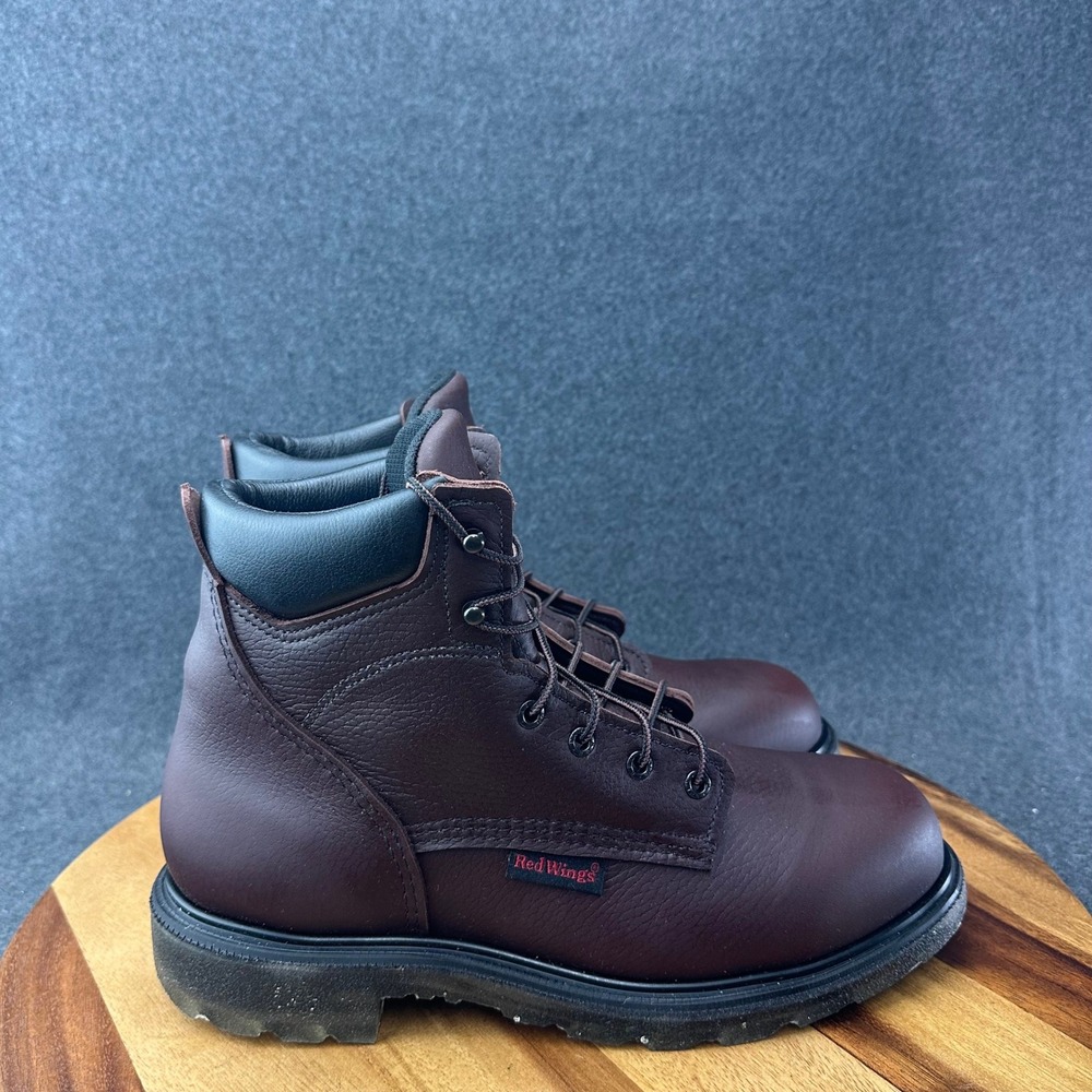Red Wing Work 606 SUPERSOLE 2.0 Boots Soft Toe Brown Leather Ankle Mens 10.5D